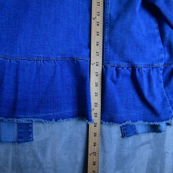 J. Jill Womens Jacket Plus Size 2X Trucker Medium Wash Denim Jean - Picture 7 of 8